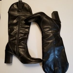 Franco Sarto Brown Leather Riding Boots Size 10M